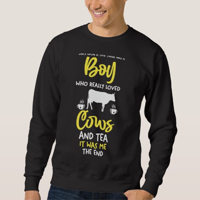 Moletom Menino Que Ama Chá E Vaca (Frente)