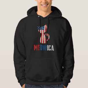 Moletom Mens 4 De Julho Meowica Cat Patriótica American Fl