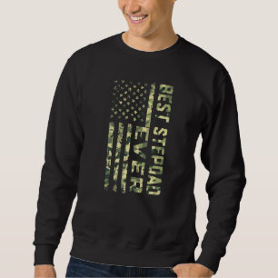 Moletom Mens American Flag Best Stepdad Ever Dia de os pai
