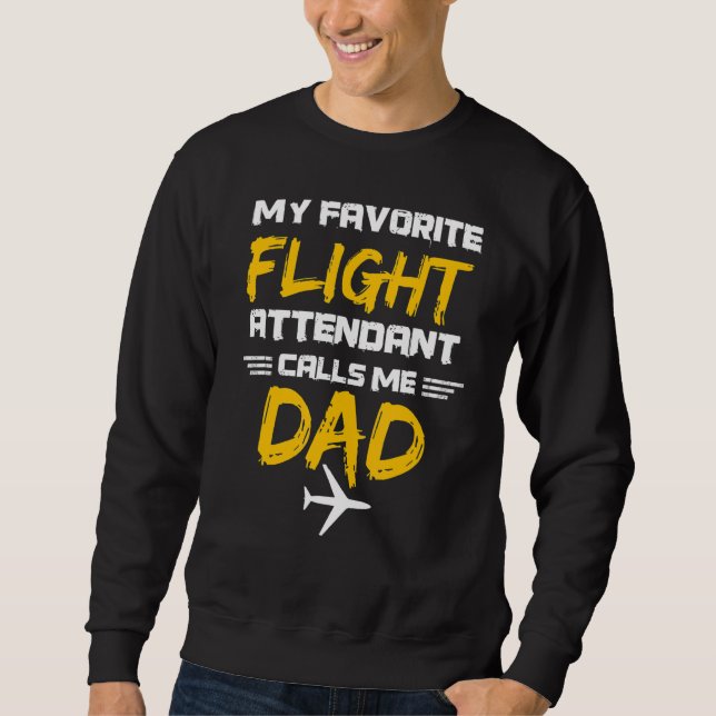 Moletom Mens Aviation Para Um Pai De Um Atendedor De Voo (Frente)