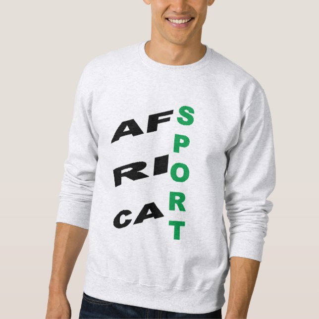 Moletom Men's Basic Sweatshirt ash  DESIGN  AFRICA SPORT  (Frente)