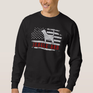 Moletom Mens Beagle Pai Afetado Patriótico da Bandeira Ame