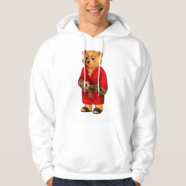 Moletom Mens Bear Teddy Bear Natal Gift Hoodie (Frente)