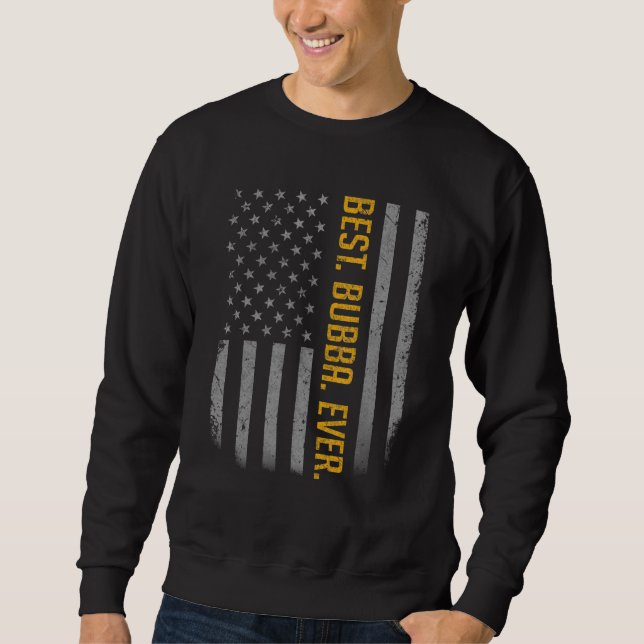 Moletom Mens Best Bubba Alguma Vez Nos Eua Bandeira Americ (Frente)
