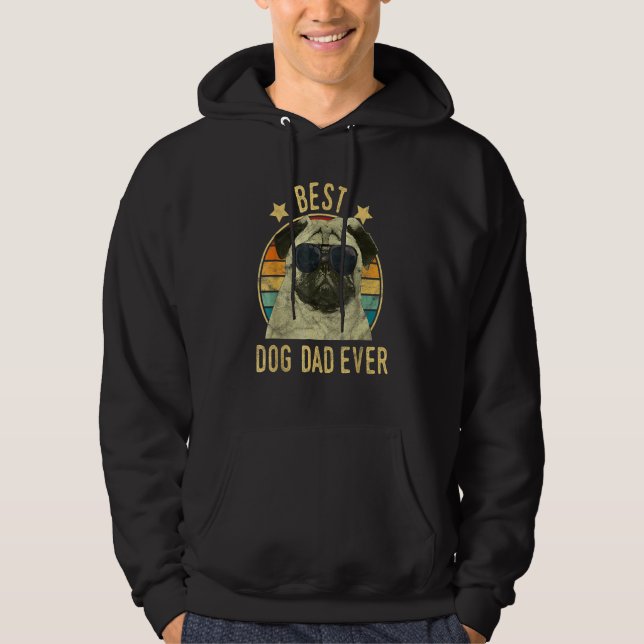 Moletom Mens Best Dog Dad Ever Pug Fathers Day (Frente)