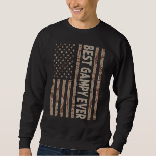 Moletom Mens Best Gampy Ever USA American Flag Avô Fat
