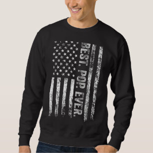 Moletom Mens Best Pop alguma vez Vintage American Flag Pad
