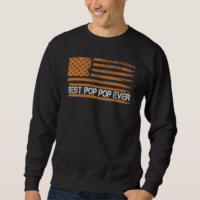 Moletom Mens Best Pop Pop Nunca Avô American Flag F (Frente)
