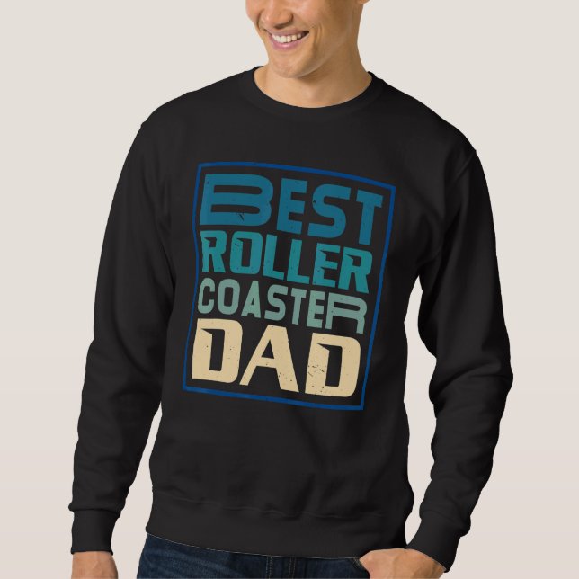 Moletom Mens Best Roller Coaster Dad Rollercoaster Amuseme (Frente)