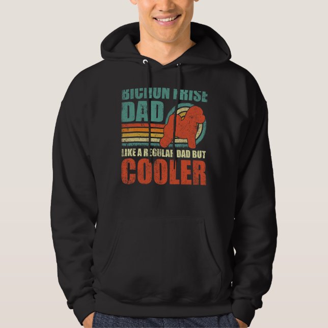 Moletom Mens Bichon Frise Pai Como Um Pai Regular Mas Cool (Frente)