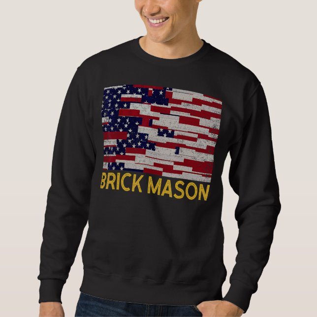 Moletom Mens Brick Mason Bricklayer Masonry Construction U (Frente)