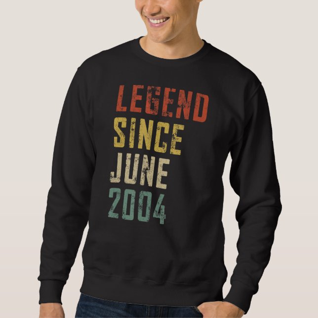 Moletom Mens Com 18 Anos De Legenda Desde Junho De 2004 18 (Frente)