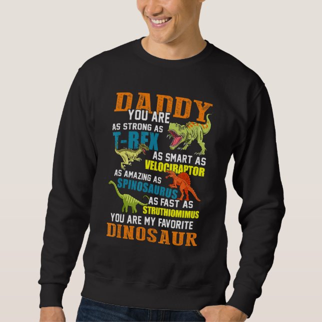 Moletom Mens Daddysaurus T Rex Dinossaur Pai Saurus Famil (Frente)