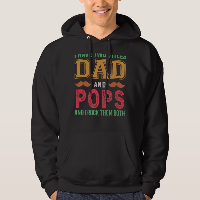 Moletom Mens Eu Tenho Dois Títulos Pai E Pop Avô Fath (Frente)