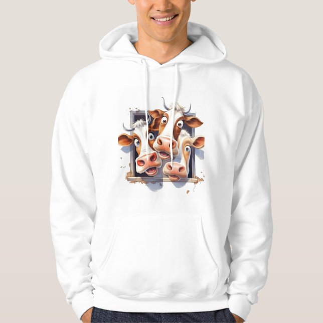 Moletom Mens Funny Cow Hoodie (Frente)