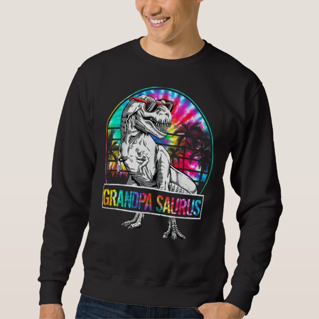 Moletom Mens Grandpasaurus Dinossauro Papa Surus Summer Te (Frente)