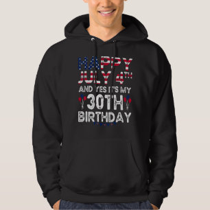 Moletom Mens Happy 4 de julho e sim é meu aniversário de 3