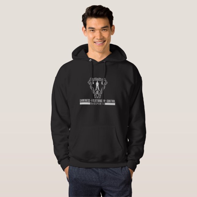 Moletom Mens Hoodie - Logotipo original do GRC - Branco (Frente Completa)