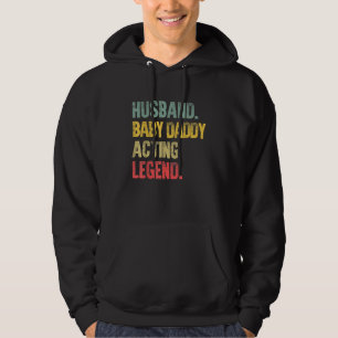 Moletom Mens Husband Baby Pai Legenda Atuante