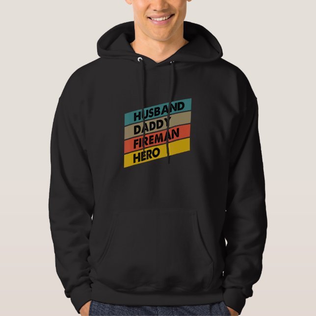 Moletom Mens Husband Pai Fireman Hero Bombeiro Padre (Frente)