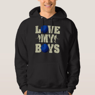 Moletom Mens I Love My Boys Racquetball Dia de os pais Rac