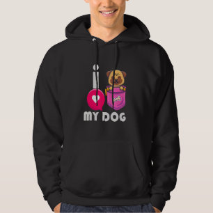 Moletom Mens I Love My Dog Pug Pai Pugdad Pet Dog Enth