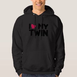 Moletom Mens I Love My Twin I Heart My Twin Family