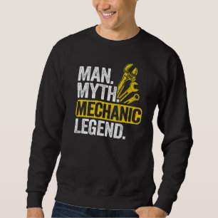 Moletom Mens Man Myth Mechanic Legend Car Garage Pai M