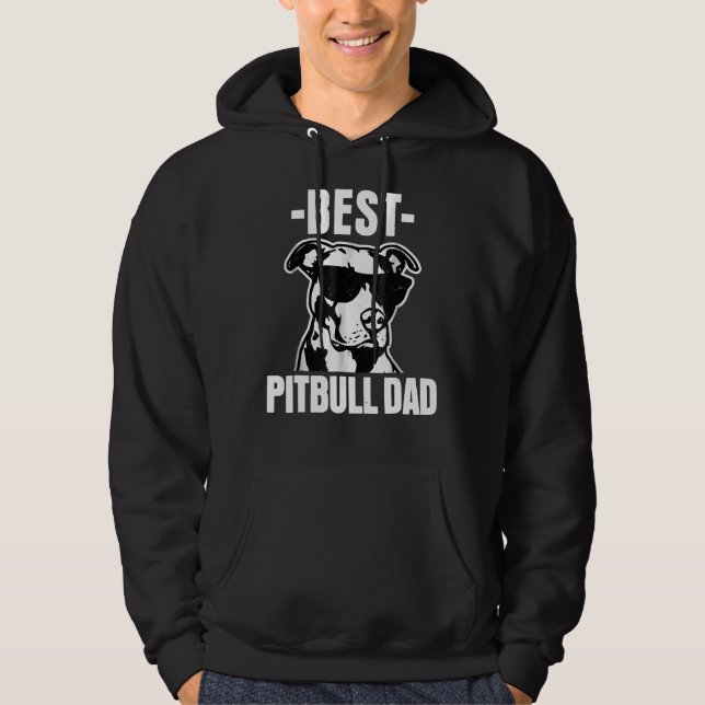 Moletom Mens Melhor Pai Pitbull Engraçada Pit Touro Cachor (Frente)