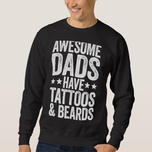 Moletom Mens Mens Pais Fantásticos Têm Tatuagens E Barbas (Frente)