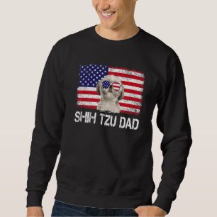 Moletom Mens Mens Shih Tzu Pai U Bandeira 4 De Julho Patri
