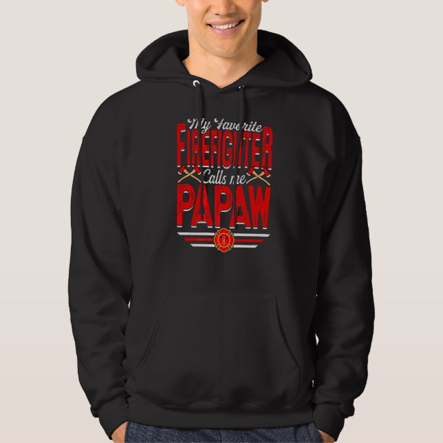 Moletom Mens Meu Bombeiro Favorito Me Chama De Papaw Firef (Frente)