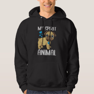 Moletom Mens My Spirit Animal Pug Dog I Love Pai Heart Val