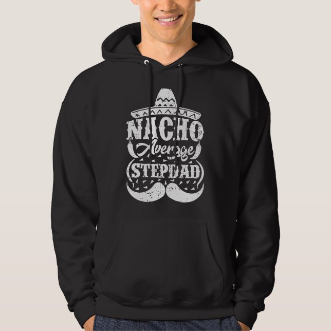 Moletom Mens Nacho Média Stepdad Mexicano Hat Mustache Fa (Frente)