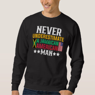 Moletom Mens Nunca Subestimam Um Homem Jamaicano-Americano