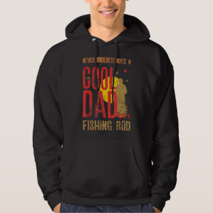 Moletom Mens nunca subestimam um Pai Legal com uma pesca