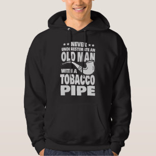 Moletom Mens Nunca Subestimam um Velho com Cigarro