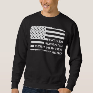 Moletom Mens Padre Husband Deer Hunter Hero Dia de os pais