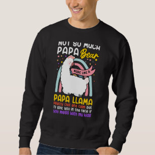Moletom Mens Papa Llama Pai 1rua Não Pai Urso cuspindo M