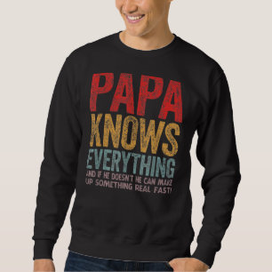 Moletom Mens Papa sabe tudo do 60º Dia de os pais