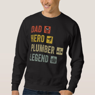 Moletom Mens Para Dia de os pais Da Legenda Do Pai Hero Pl
