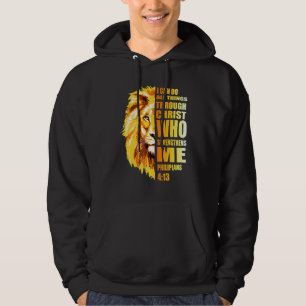 Moletom Mens Philippians 413 Christian Bíblia Verse Lion M