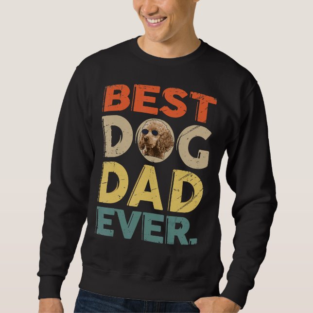 Moletom Mens Poodle Melhor Pai De Cachorro Alguma Vez Pres (Frente)
