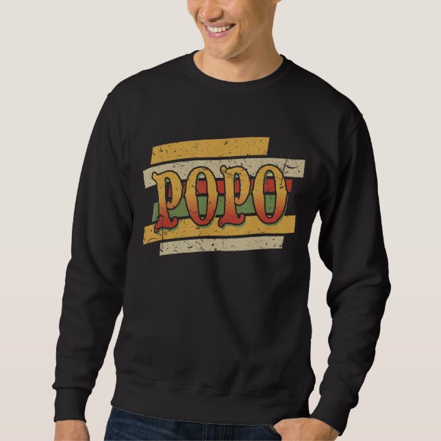 Moletom Mens Popo Retro Vintage Stepdad Stepdad (Frente)