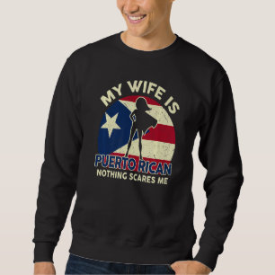 Moletom Mens Puerto Rico Flag Minha Esposa É Porto Rico