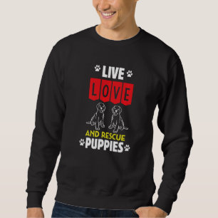 Moletom Mens Puppy Adotion Live Love And Rescut Dogs Anim