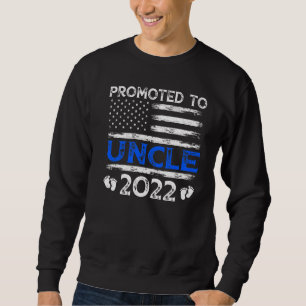 Moletom Mens Retro Promovido Ao Tio 2022, Bandeira America
