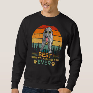 Moletom Mens Retro Style Melhor Pai De Wolfhound Irlandês