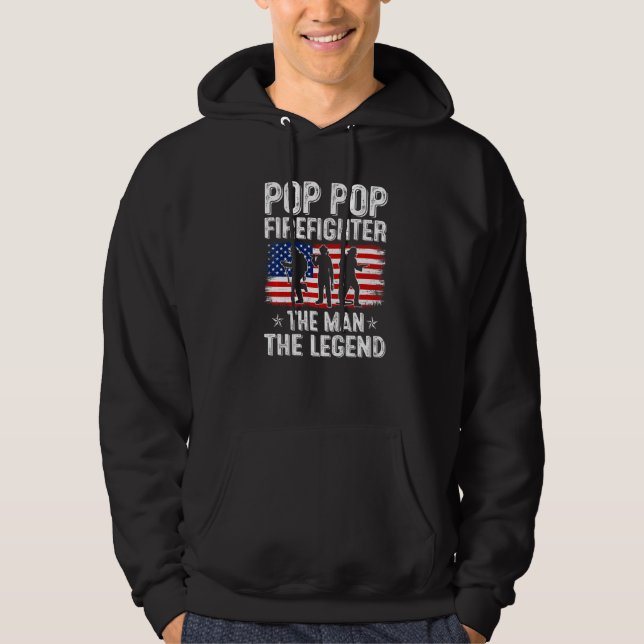Moletom Mens Retro-Us Flag Pop Pop do Dia de os pais (Frente)
