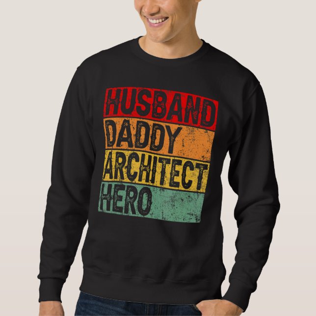 Moletom Mens Retro Vintage Husband Pai Architect Padre' (Frente)